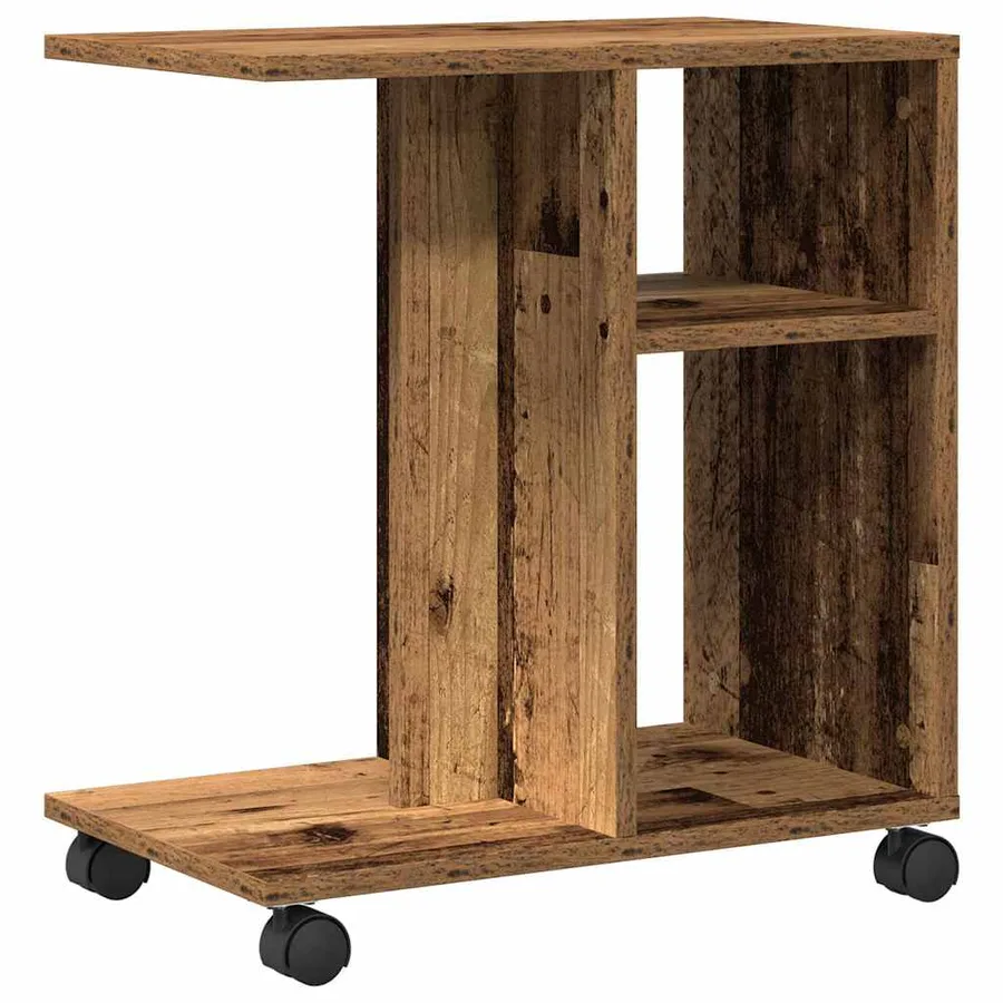 Table d'appoint Bois ancien 50 x 30 x 55 cm Bois d'ingénierie - 5
