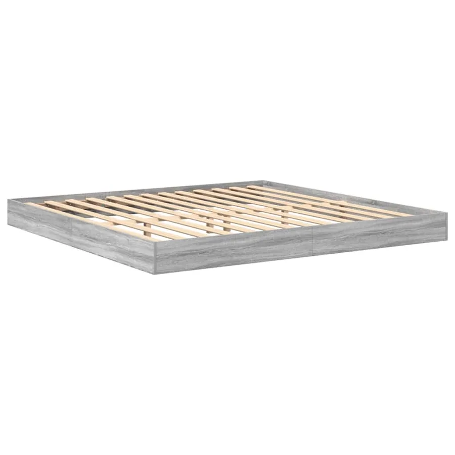 Lit Bibliothèque Sonoma gris 180 x 200 cm Bois d'ingénierie - 4