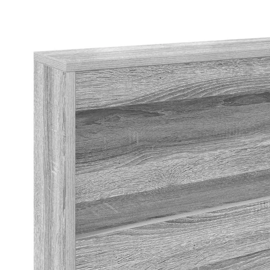 Lit Bibliothèque Sonoma gris 180 x 200 cm Bois d'ingénierie - 9