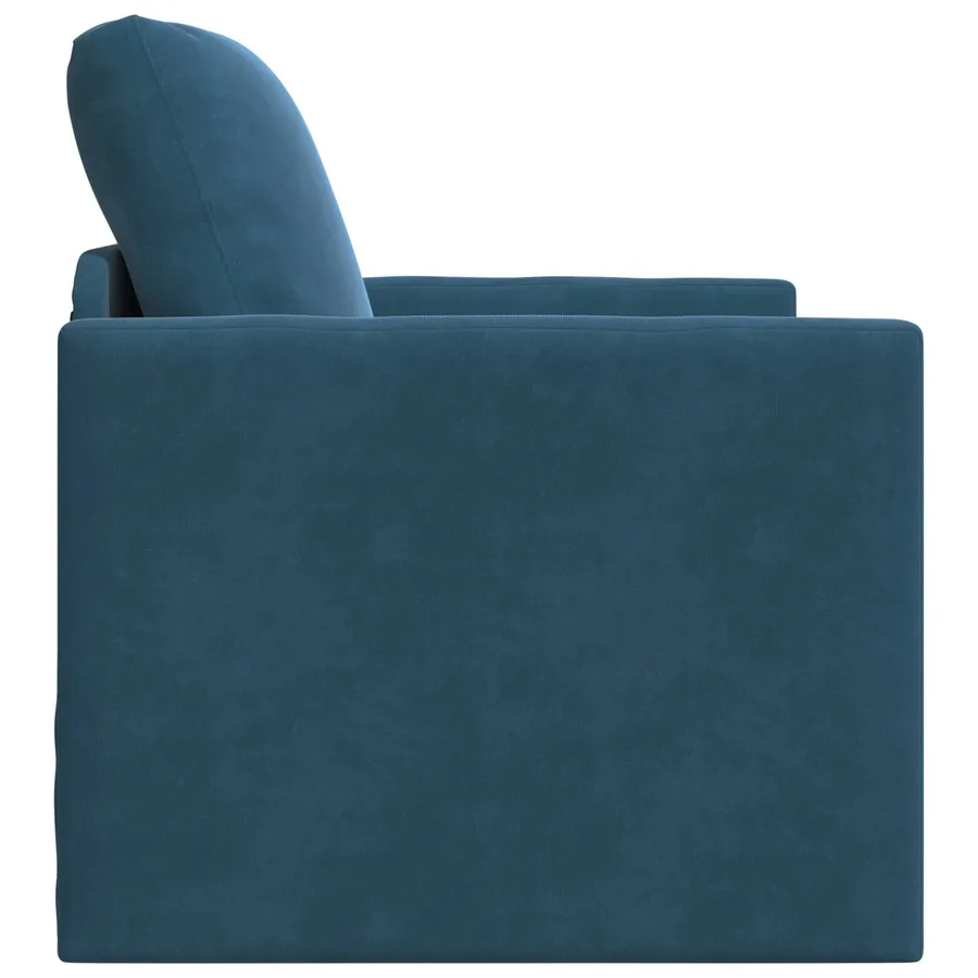 Canapé-Lit Bleu 74 x 77 x 81 cm Velours - 6