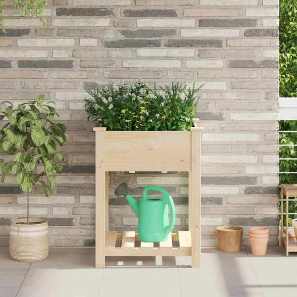 Cache-pot de jardin Beige 60,5 x 60 x 76,5 cm