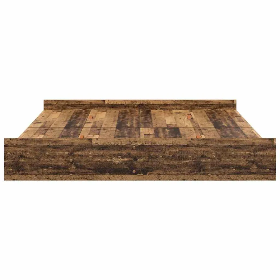 Cadre de lit avec rangement Bois Ancien 200 x 200 cm - 6