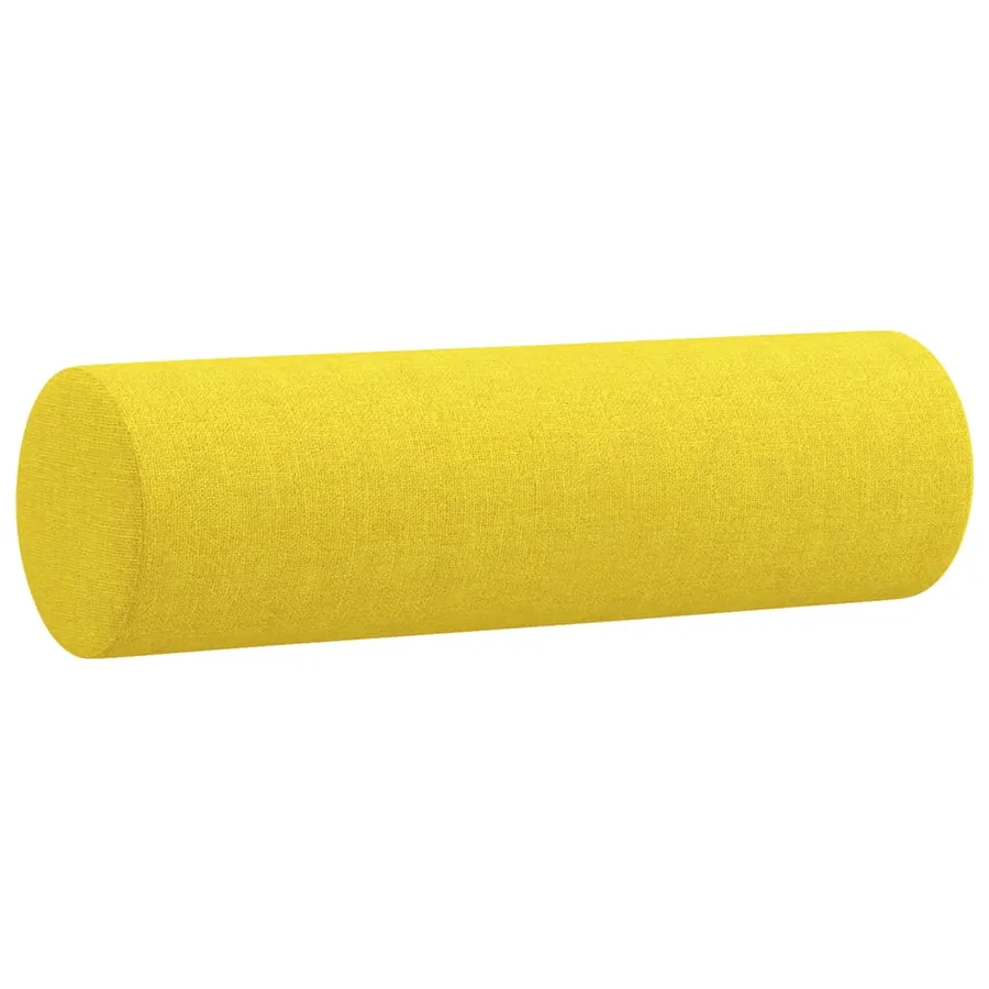 Ensemble de canapés 4 pcs avec coussins jaune clair tissu - 8