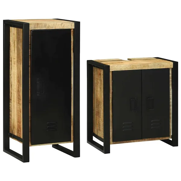 Ensemble de mobilier de salle de bain avec étagère 2 pcs