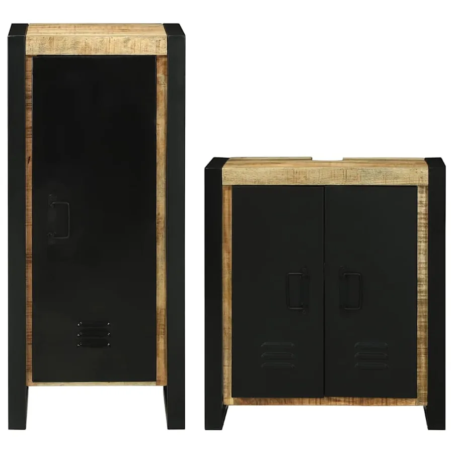 Ensemble de mobilier de salle de bain avec étagère 2 pcs - 7