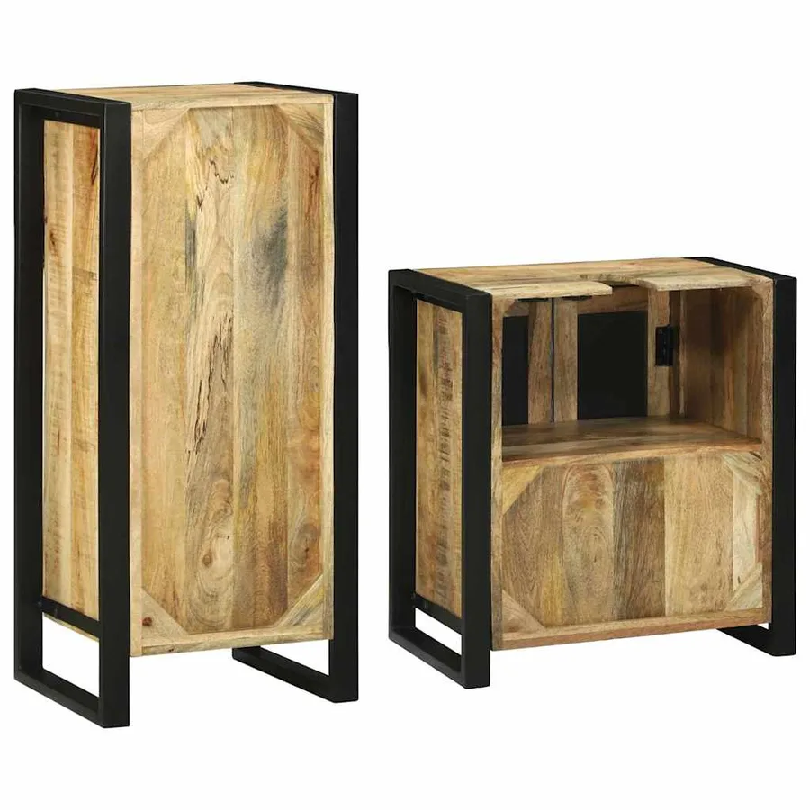 Ensemble de mobilier de salle de bain avec étagère 2 pcs - 8