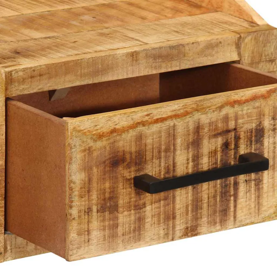 Cabinet de chevet Marron 40 x 30 x 30 cm Bois de mangue massif - 9