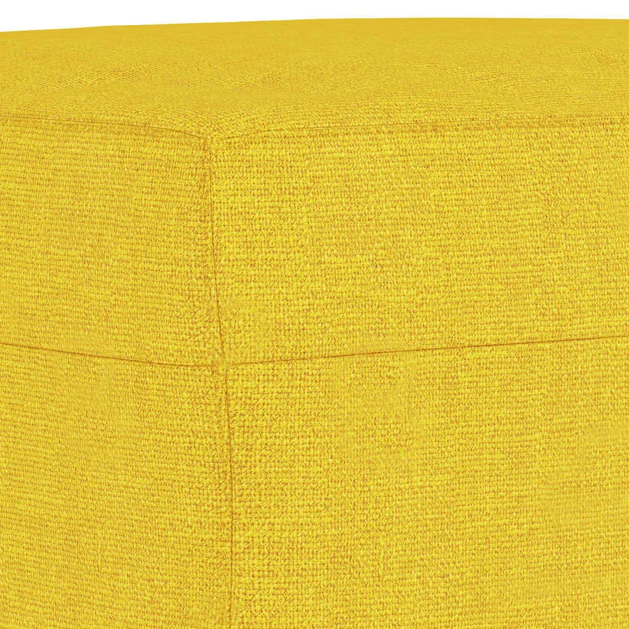 Ensemble de canapés 3 pcs avec coussins jaune clair tissu - 8