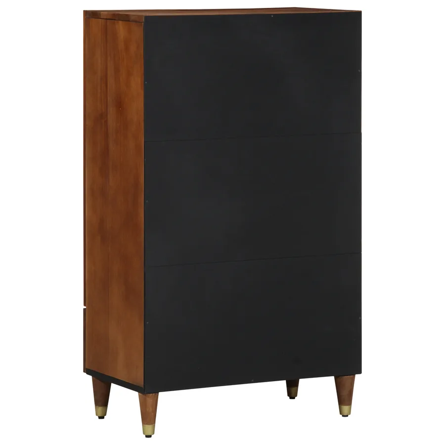 Haut Armoire Marron 60 x 33 x 100 cm Bois de mangue massif - 5
