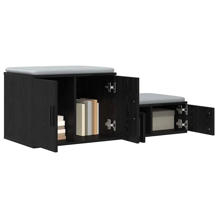 Armoire de rangement 2 pcs Chêne noir 103 x 41 x 40 cm - 3