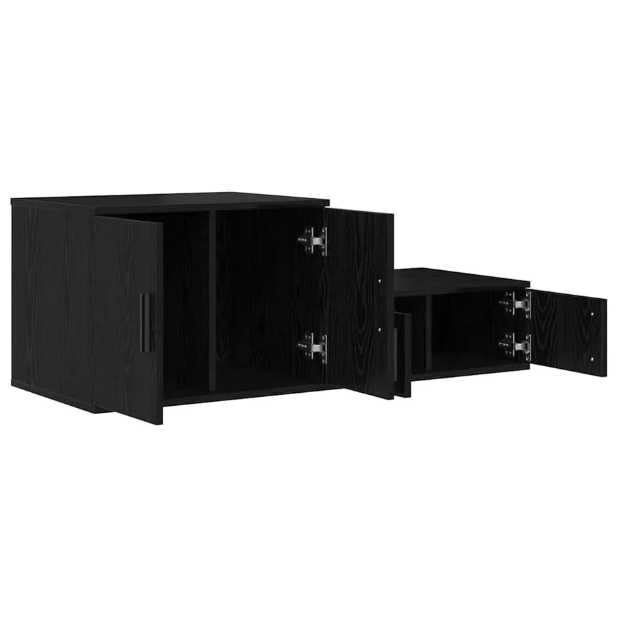 Armoire de rangement 2 pcs Chêne noir 103 x 41 x 40 cm - 6