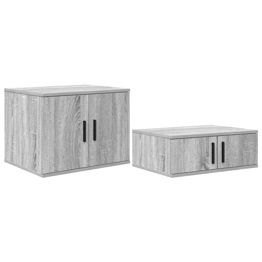 Cadre de lit avec rangement Gris Sonoma 75 cm Bois d'ingénierie - 5
