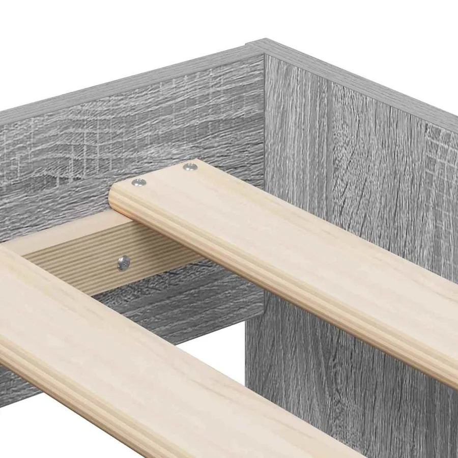 Cadre de lit avec rangement Gris Sonoma 75 cm Bois d'ingénierie - 8