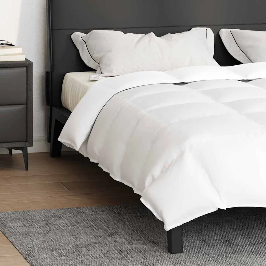 Duvet d'été simple Blanc 260 x 220 cm Plume - 5