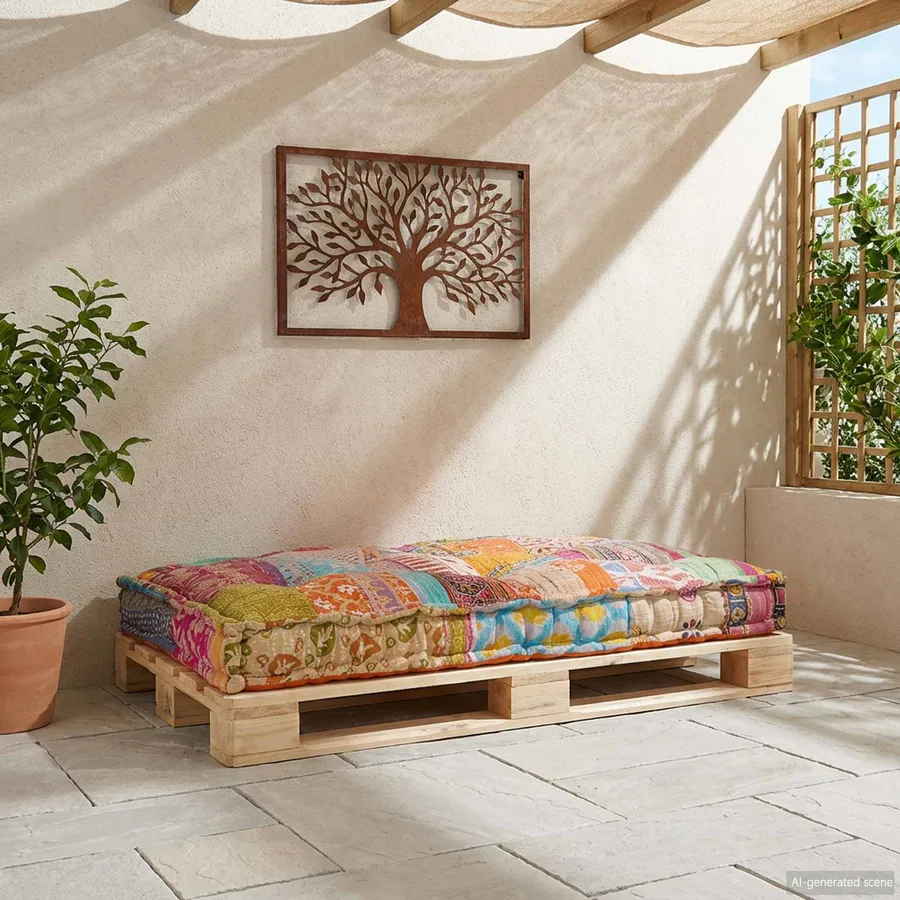 Coussin de canapé sur palette Multicolore 120 x 80 x 12 cm - 3
