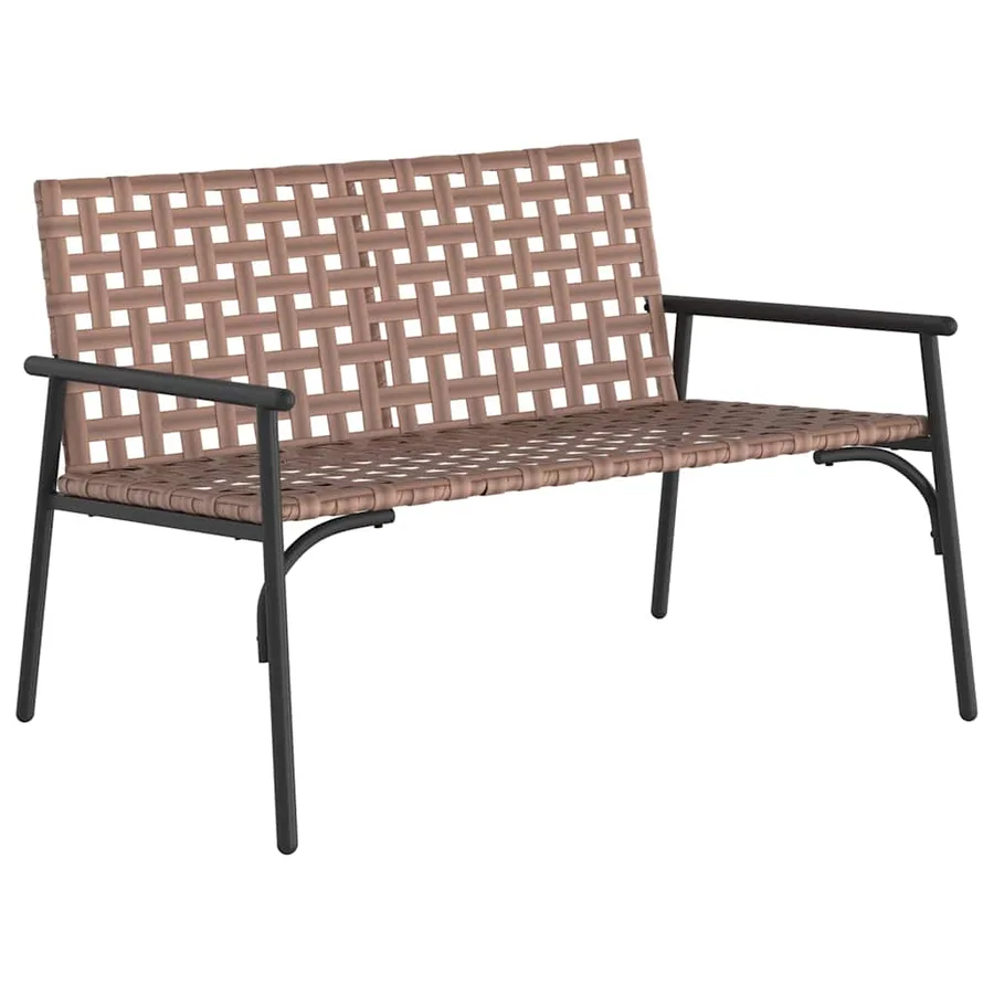 Ensemble de salle à manger pour jardin 4 pcs Marron polyrotin - 4