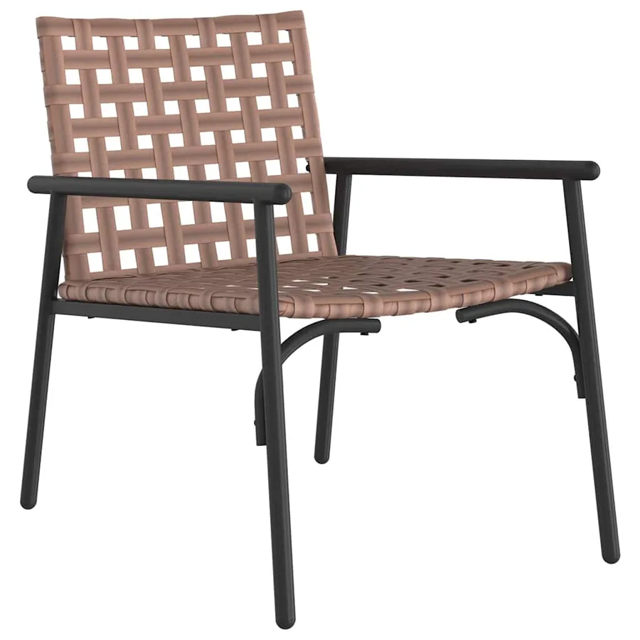 Ensemble de salle à manger pour jardin 4 pcs Marron polyrotin - 5