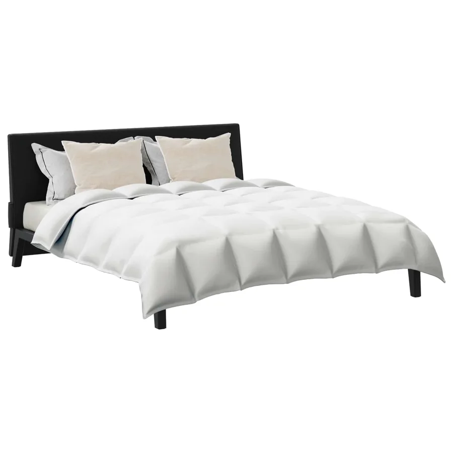 Ensemble de Duvet avec oreiller 3 pcs Blanc Plume de canard - 3