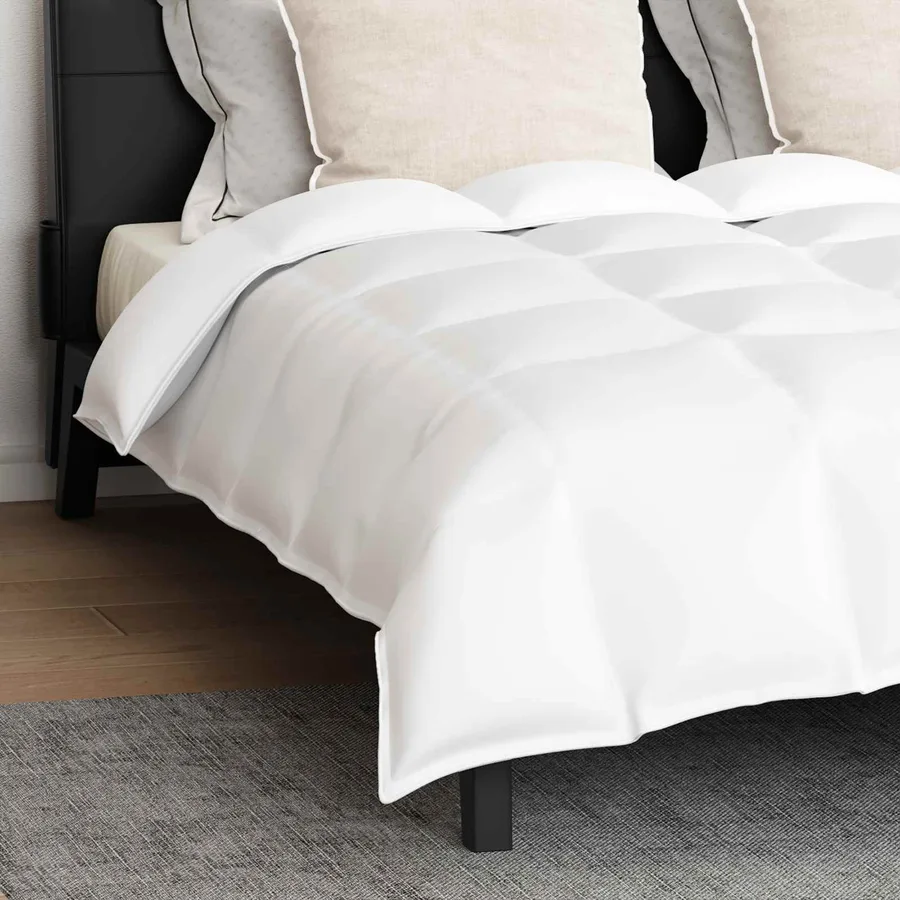 Ensemble de Duvet avec oreiller 3 pcs Blanc Plume de canard - 4