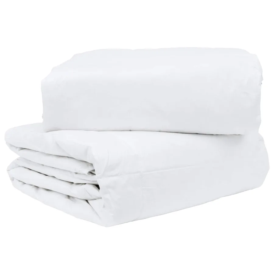 Ensemble de Duvet avec oreiller 3 pcs Blanc Plume de canard - 6