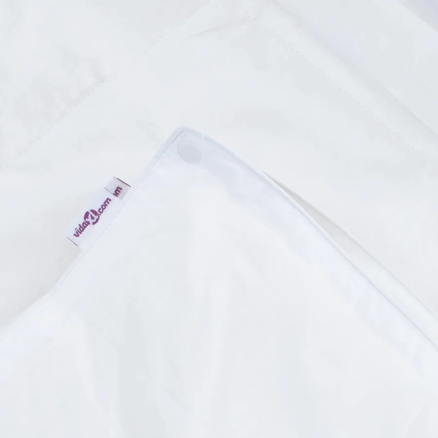 Ensemble de Duvet avec oreiller 3 pcs Blanc Plume de canard - 8