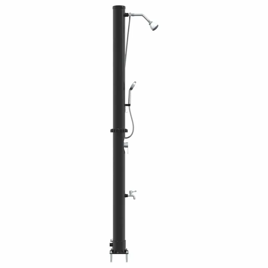 Douche solaire extérieure Noir 217 cm PVC et Aluminium - 6