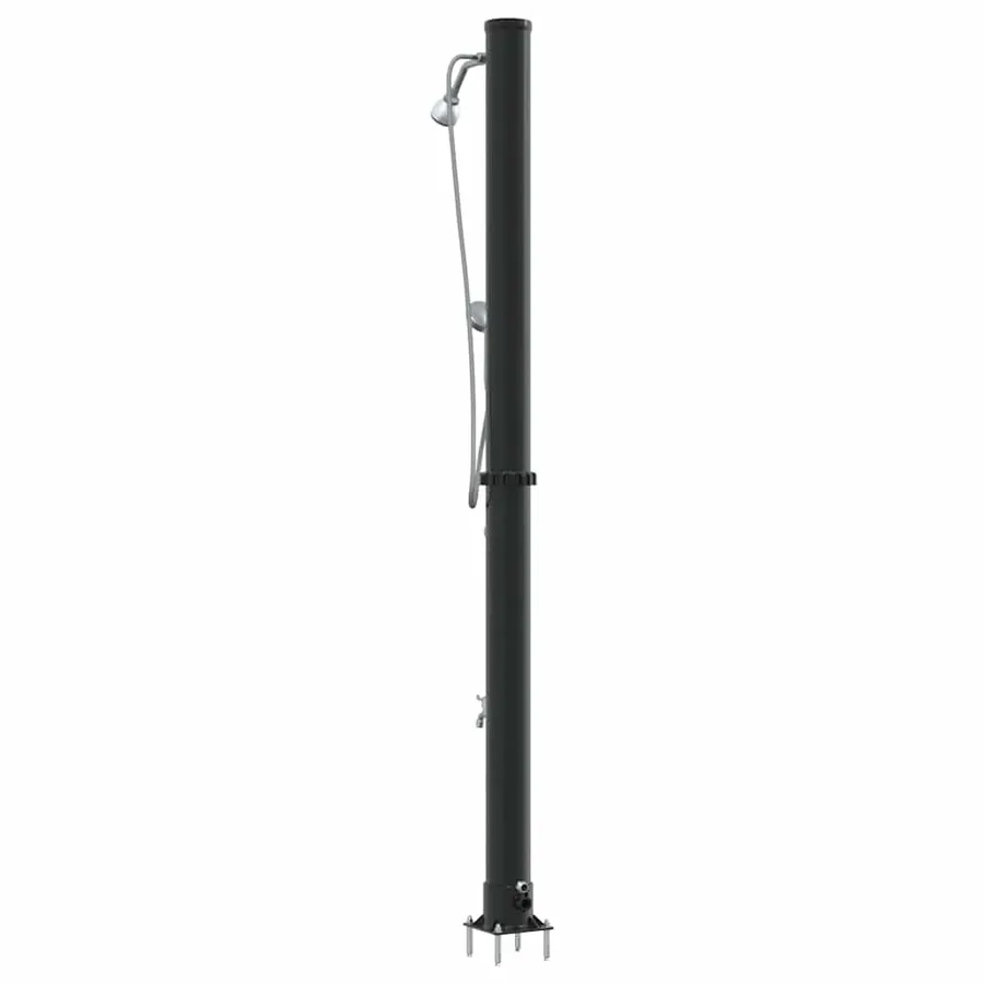 Douche solaire extérieure Noir 217 cm PVC et Aluminium - 7