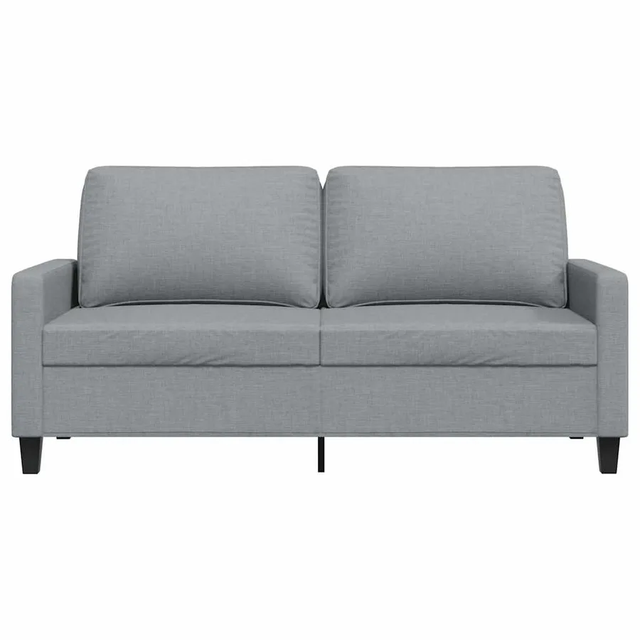 Canapé à 2 places Gris clair 140 cm Tissu - 4