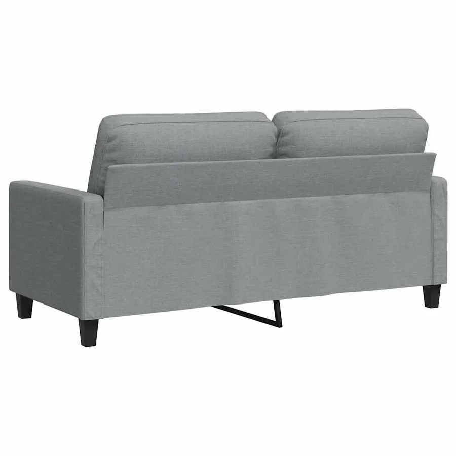 Canapé à 2 places Gris clair 140 cm Tissu - 6