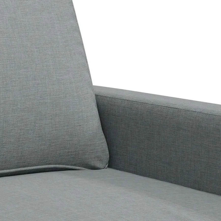 Canapé à 2 places Gris clair 140 cm Tissu - 7