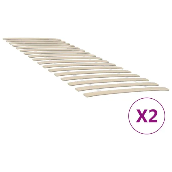 Lattes de rechange pour sommier avec 34 lattes, 2 pièces, 70 x 200 cm