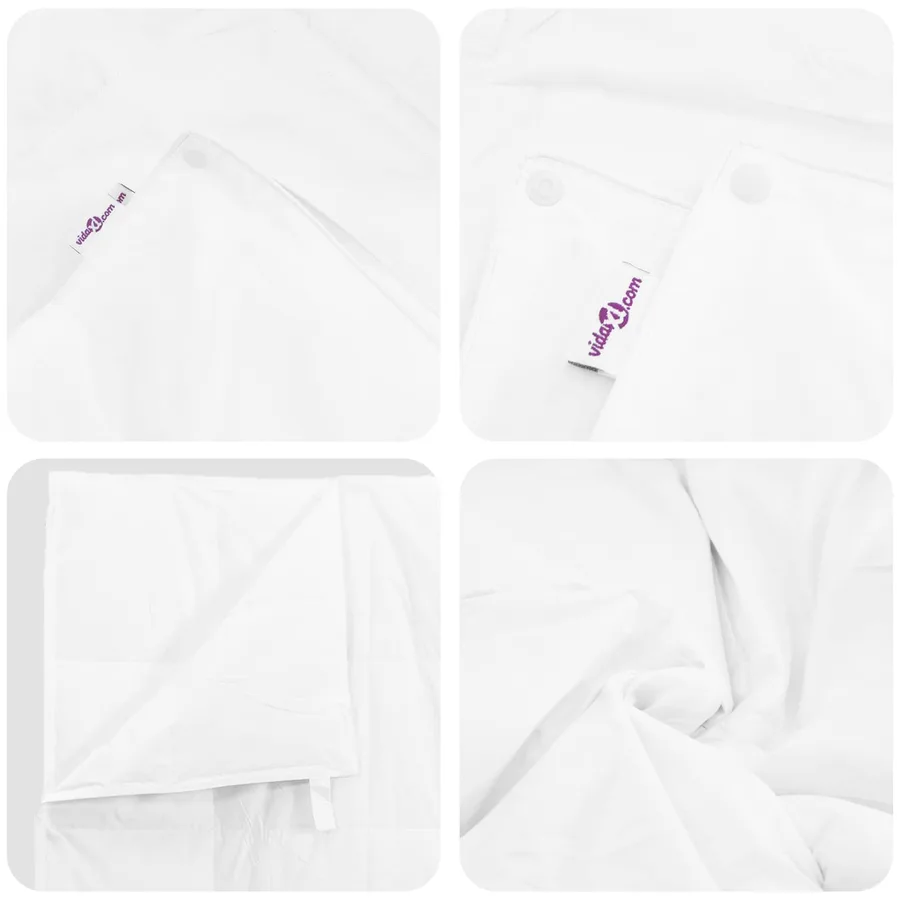 Ensemble de Duvet avec oreiller 3 pcs Blanc Plume de canard - 6