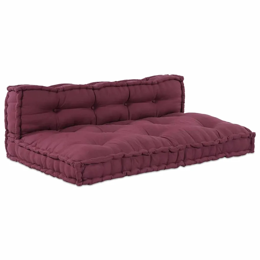 Coussin de canapé sur palette 2 pcs Marron 120 x 80 x 38 cm - 2