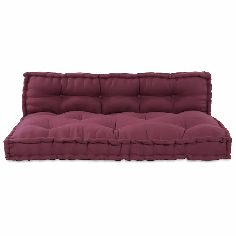 Coussin de canapé sur palette 2 pcs Marron 120 x 80 x 38 cm - 4