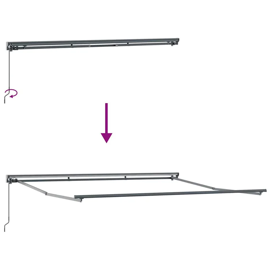 Auvent Rétractable Anthracite 400 × 300 cm - 11