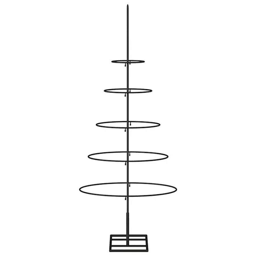 Arbre de Noël en métal pour décoration noir 90 cm - 4