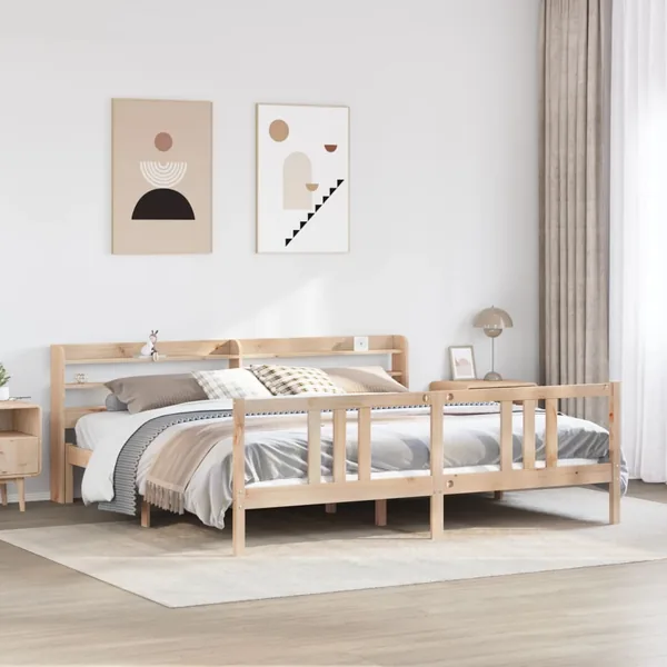Cadre de lit avec tête de lit sans matelas 180x200 cm