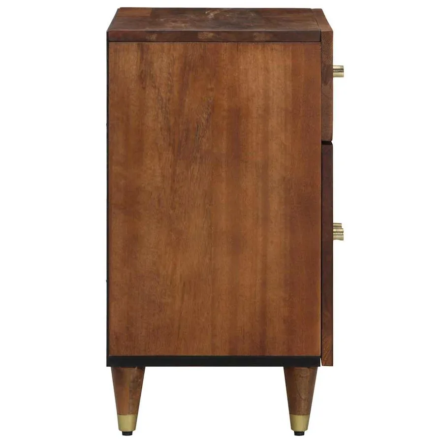 Cabinet de chevet avec porte Marron miel 50 x 33 x 60 cm - 4