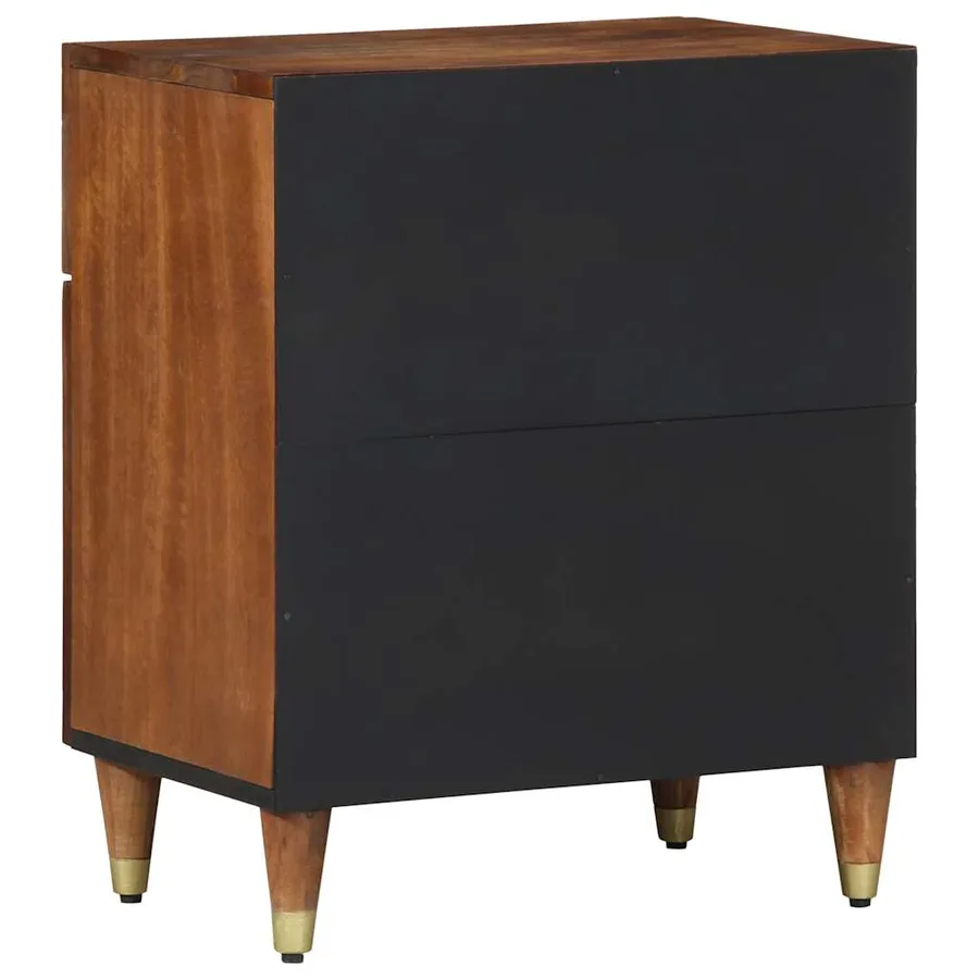 Cabinet de chevet avec porte Marron miel 50 x 33 x 60 cm - 5