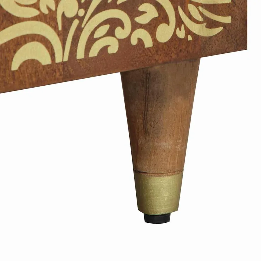 Cabinet de chevet avec porte Marron miel 50 x 33 x 60 cm - 8