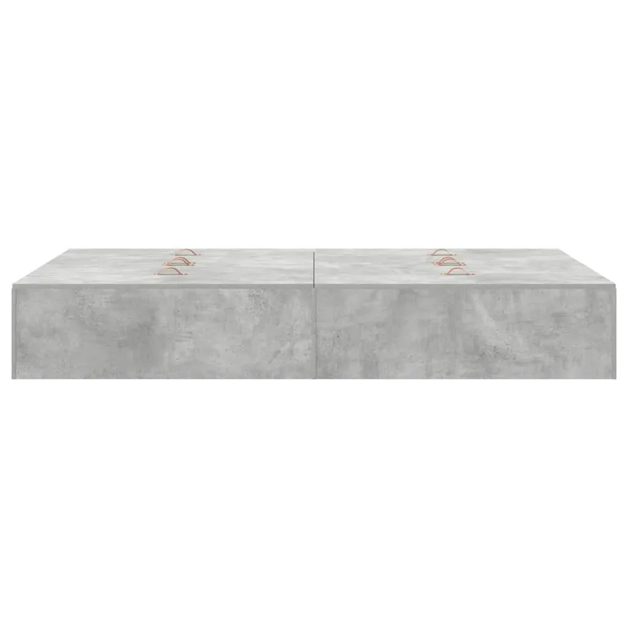 Cadre de lit avec rangement Gris béton 120 x 190 cm - 7