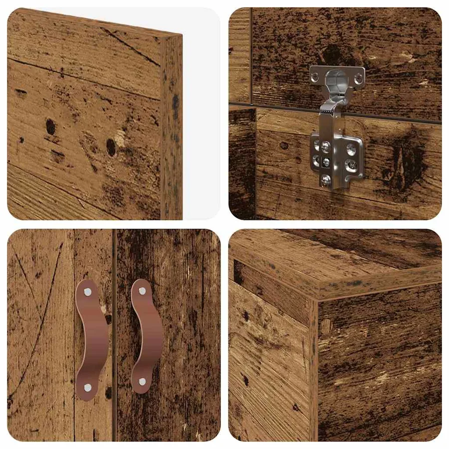 Cadre de lit avec rangement Bois Ancien 90 x 190 cm - 10
