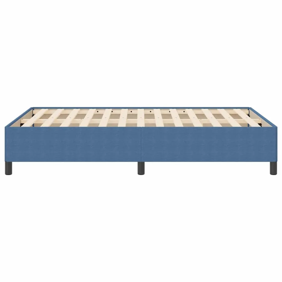 Lit à ressorts Bleu 140 x 200 cm Tissu en velours côtelé - 6
