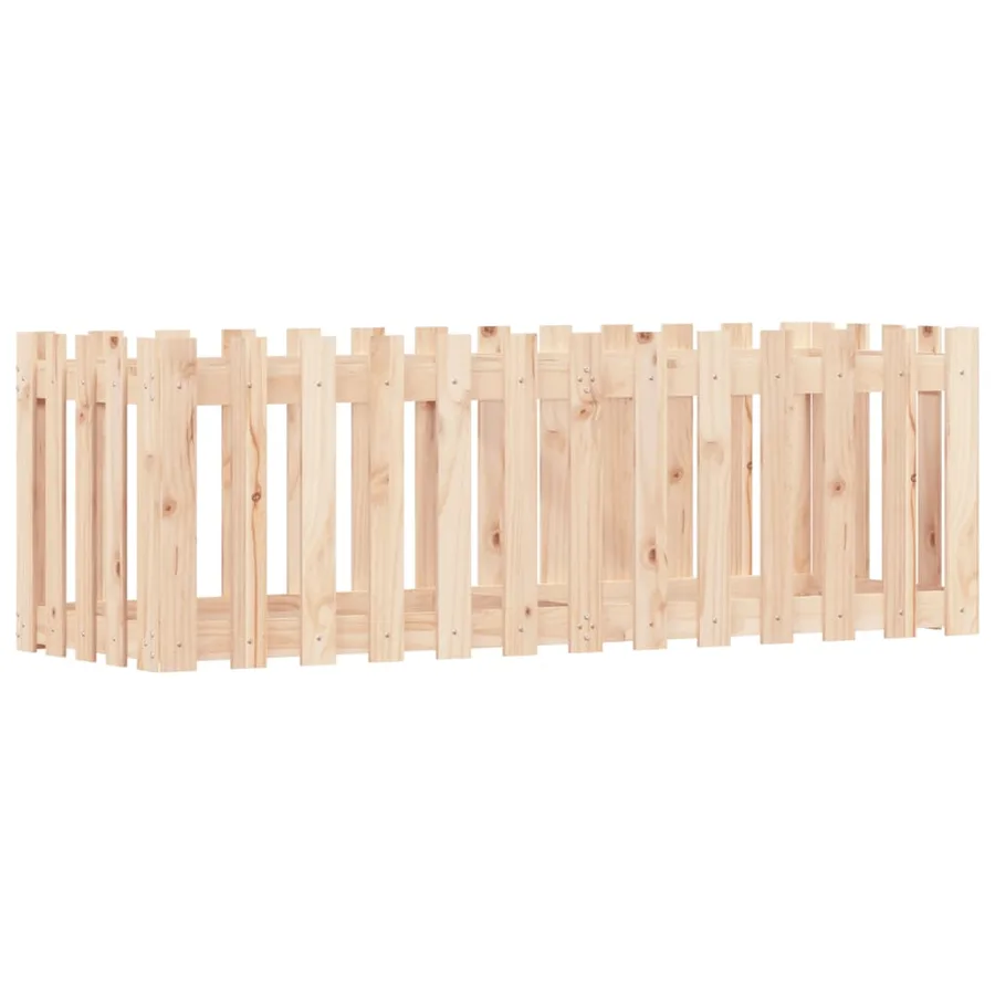 Lit surélevé de jardin design de clôture 150x50x50cm pin massif - 4