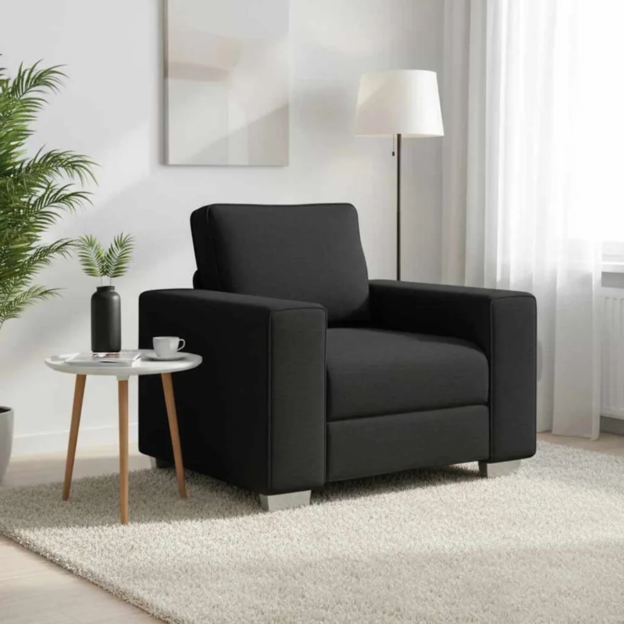 Fauteuil Noir 100 cm tissu