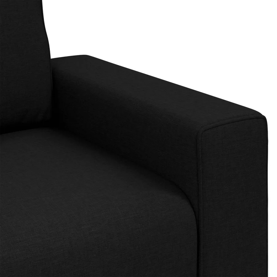 Fauteuil Noir 100 cm tissu - 6