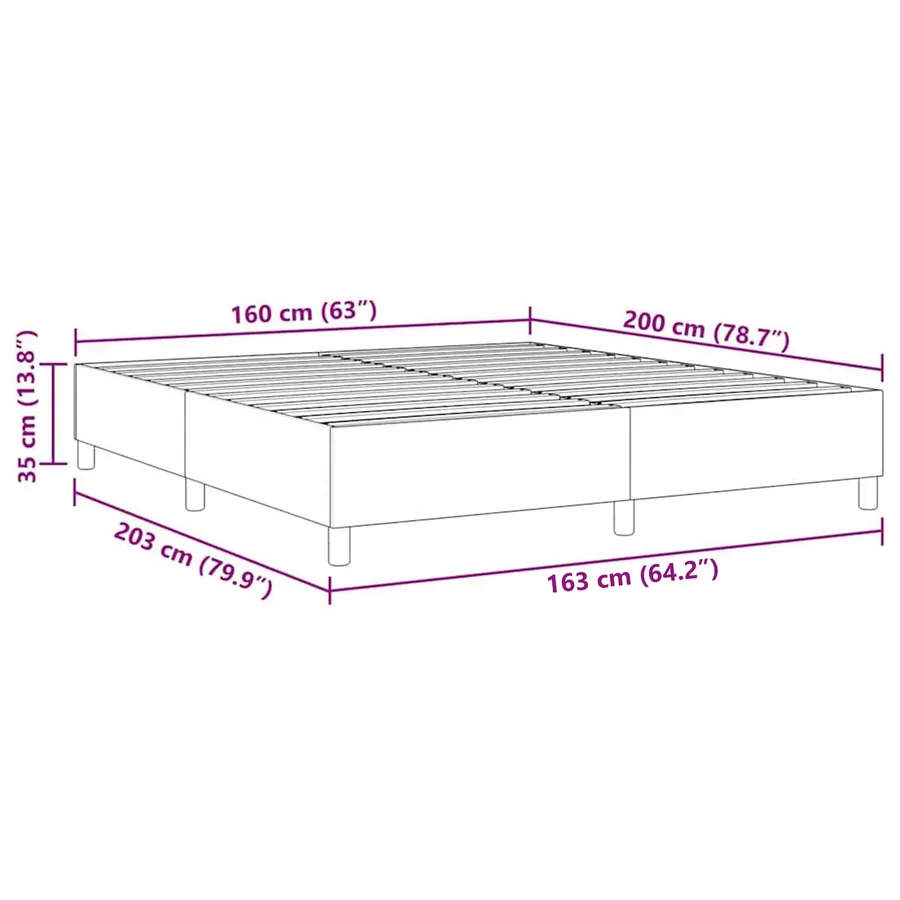 Cadre de lit plateforme Vert gris 160 x 200 cm - 8