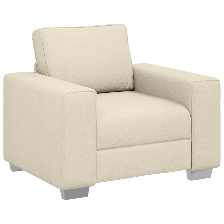 Canapé 2 pcs Beige 219 x 80 x 82 cm Tissu en lin mélangé - 4