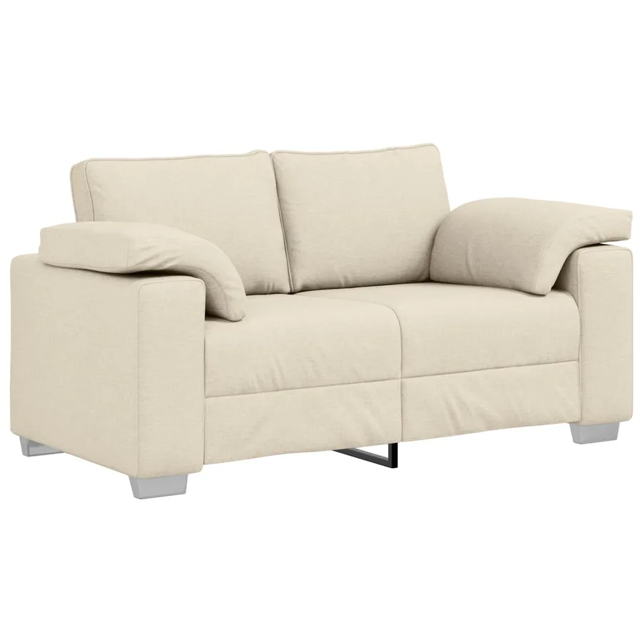 Canapé 2 pcs Beige 219 x 80 x 82 cm Tissu en lin mélangé - 5