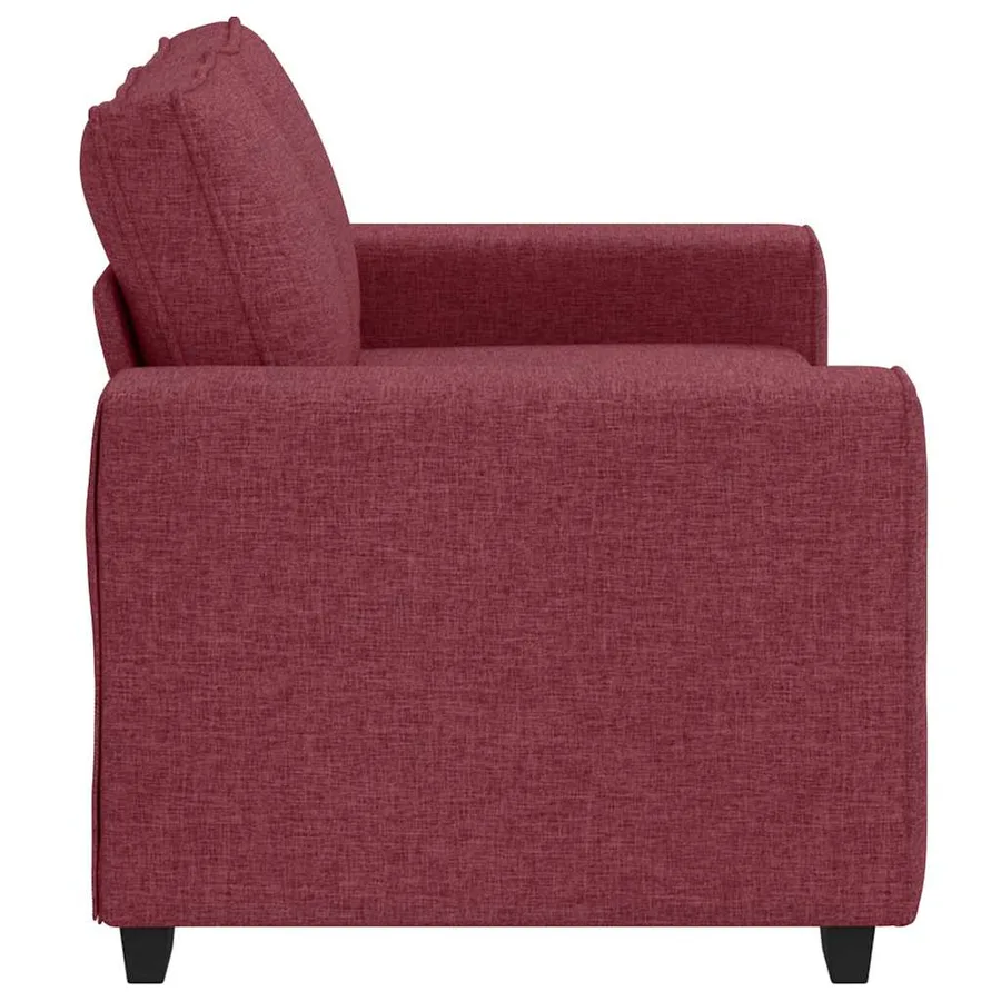 Canapé 2 places rouge vin 160x77x82 cm en tissu - 5